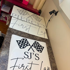 First Lap Decal for Race Car Birthday Party Baby Boy First Birthday ...