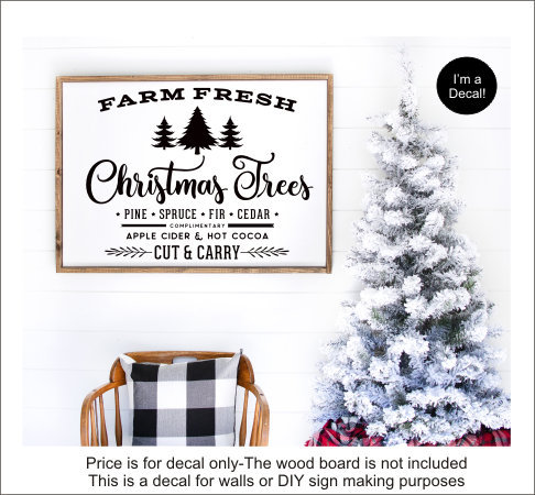 Custom Name CHRISTMAS TREE: Wall or Window decal 20/" x 27/"