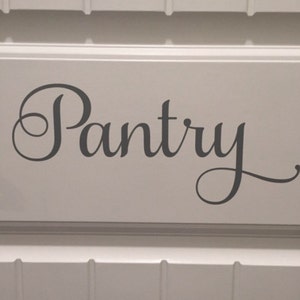 Pantry Door Decal Vinyl Decal Pantry Vinyl Pantry Decal Kitchen Vinyl Decal Kitchen Door Decal Pantry Vinyl Decal Home and Living Kitchen
