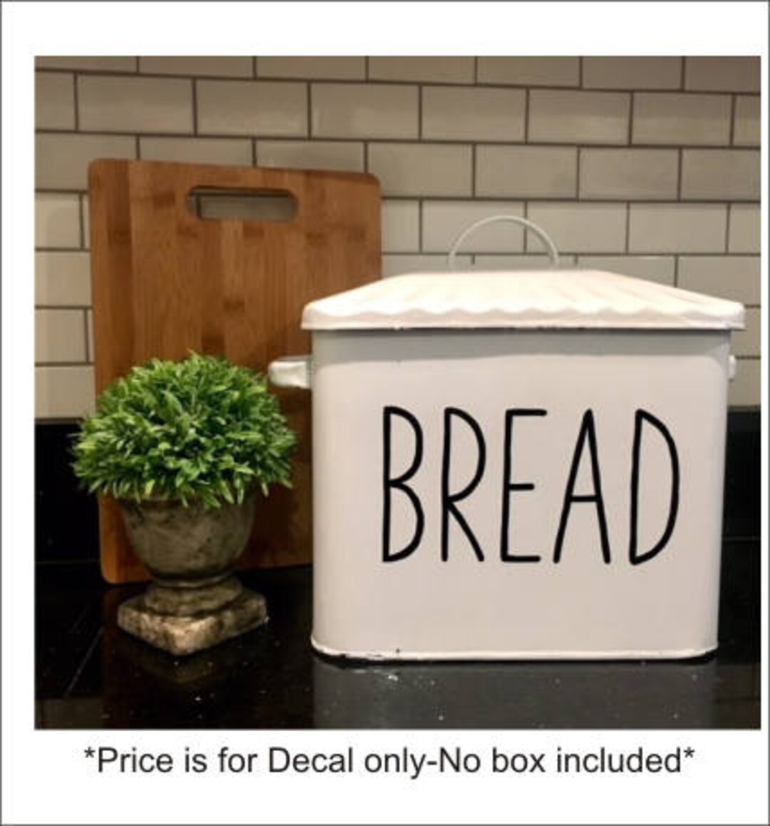 Decal Onlybread Vinyl Decalfarmhouse Decalrustic Bread Box Decal
