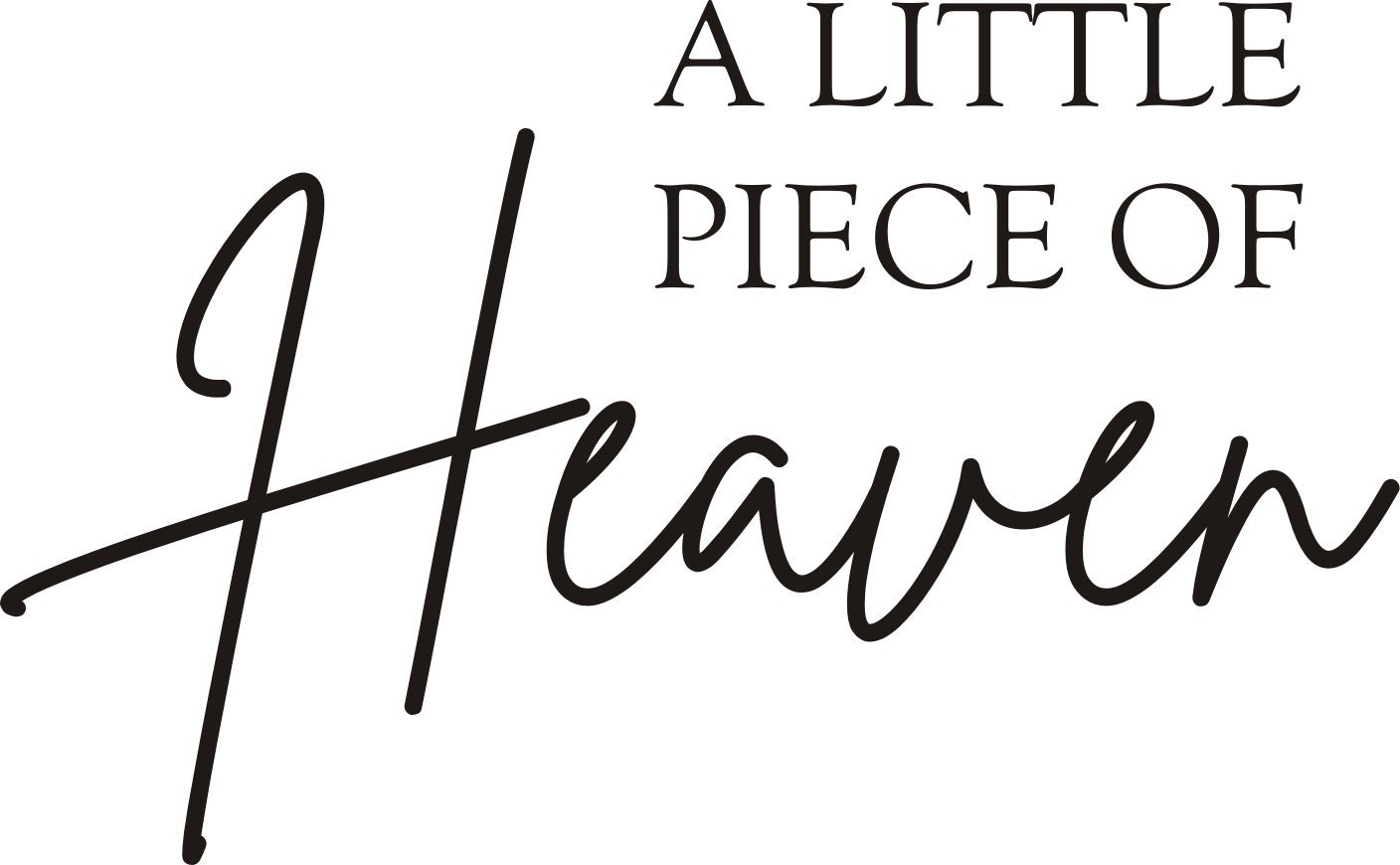 A Little Piece Of Heaven Baby Shower Decal Sign - 35.4x11.8 Inch Vinyl Sticker For Arch & Wall Decor