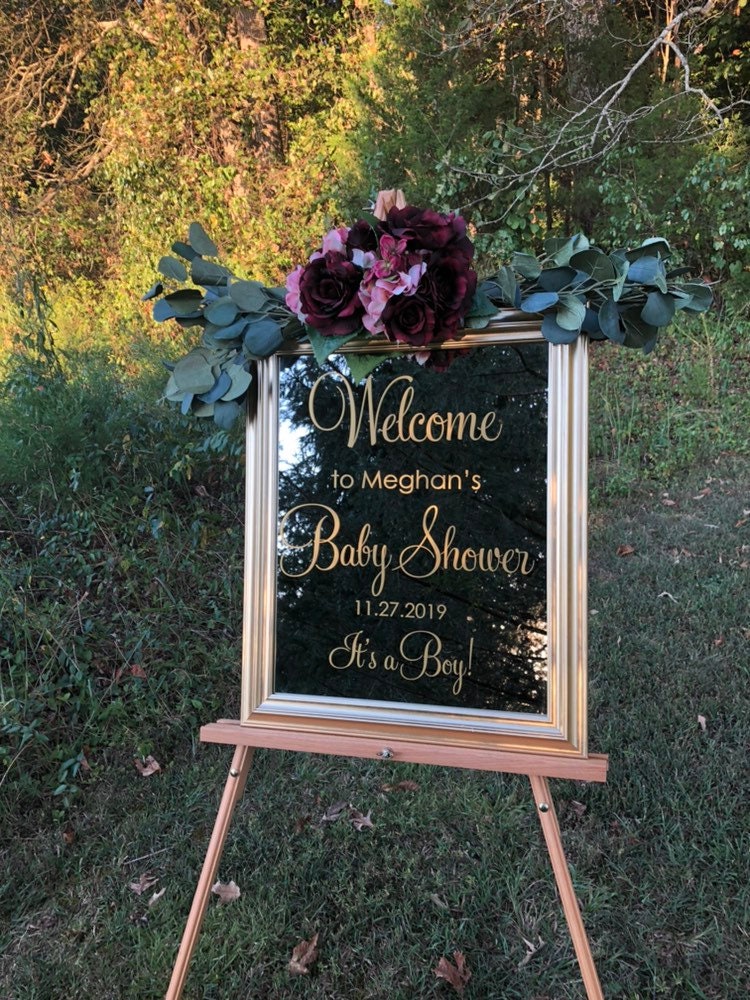 Baby Shower Decal Vinyl Decal for Baby Shower Sign Personalized Shower Decor