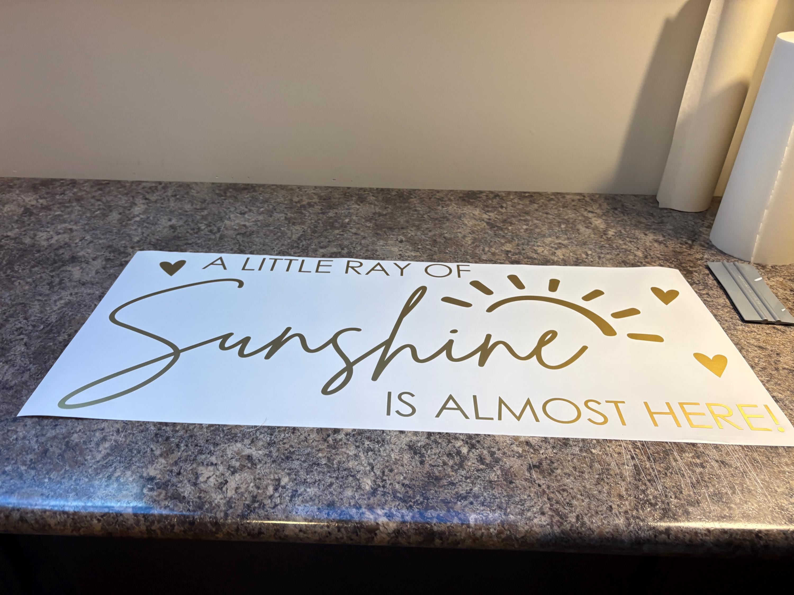 Sunshine Baby Shower Vinyl Decal, Arch Sign Lettering - Etsy