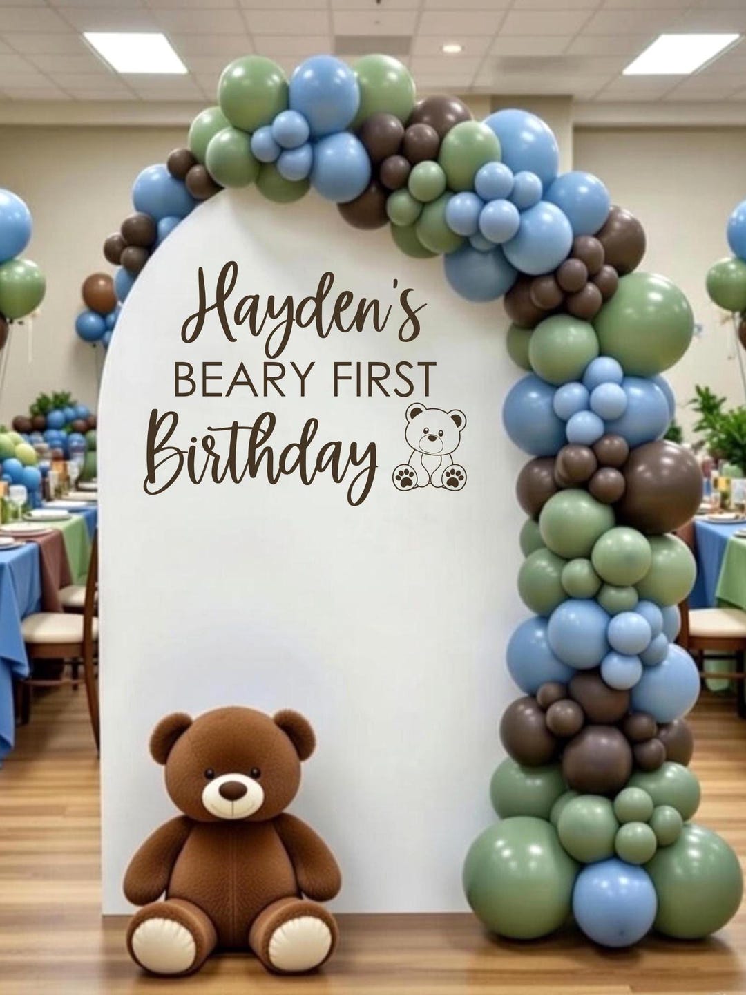 Beary First Birthday Vinyl Decal, Party Sign Decoration - Etsy
