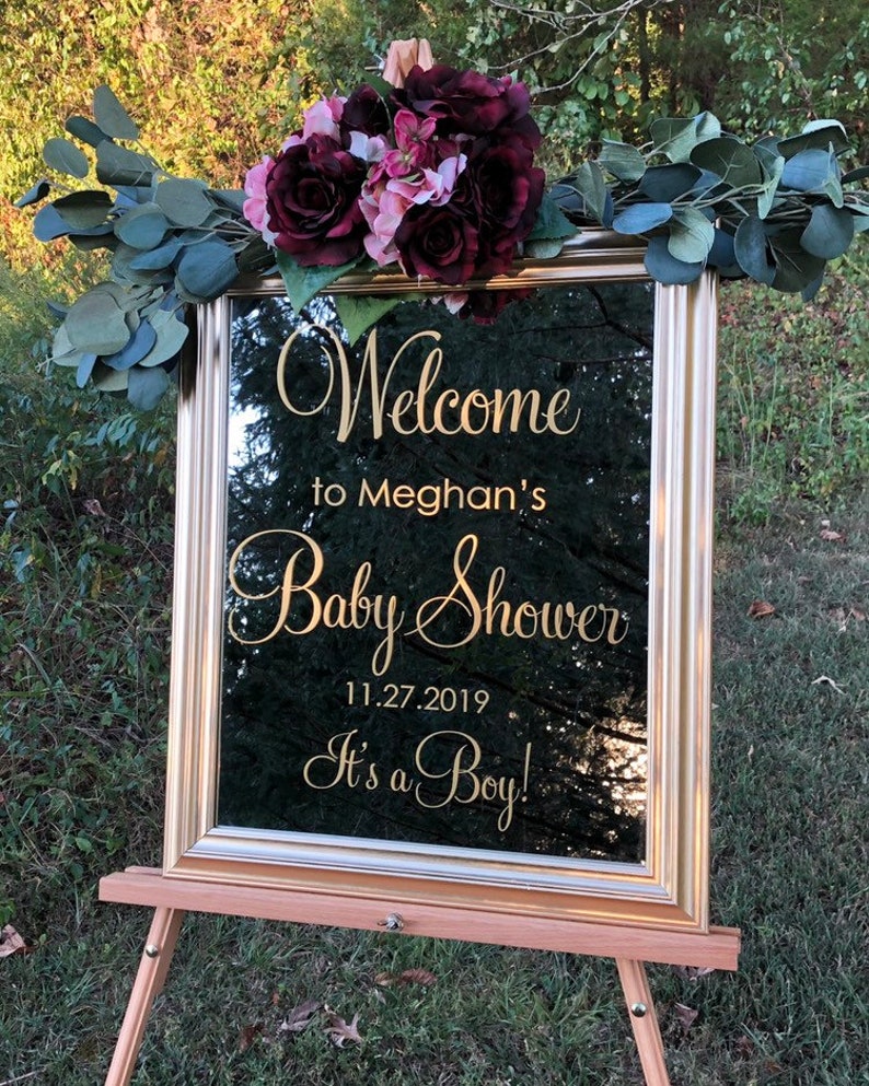 Baby Shower Decal Vinyl Decal for Baby Shower Sign Etsy