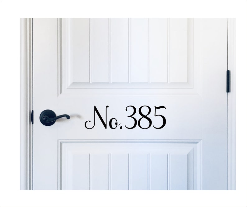 Door Number Decal House Number Vinyl Decal Address Number Etsy