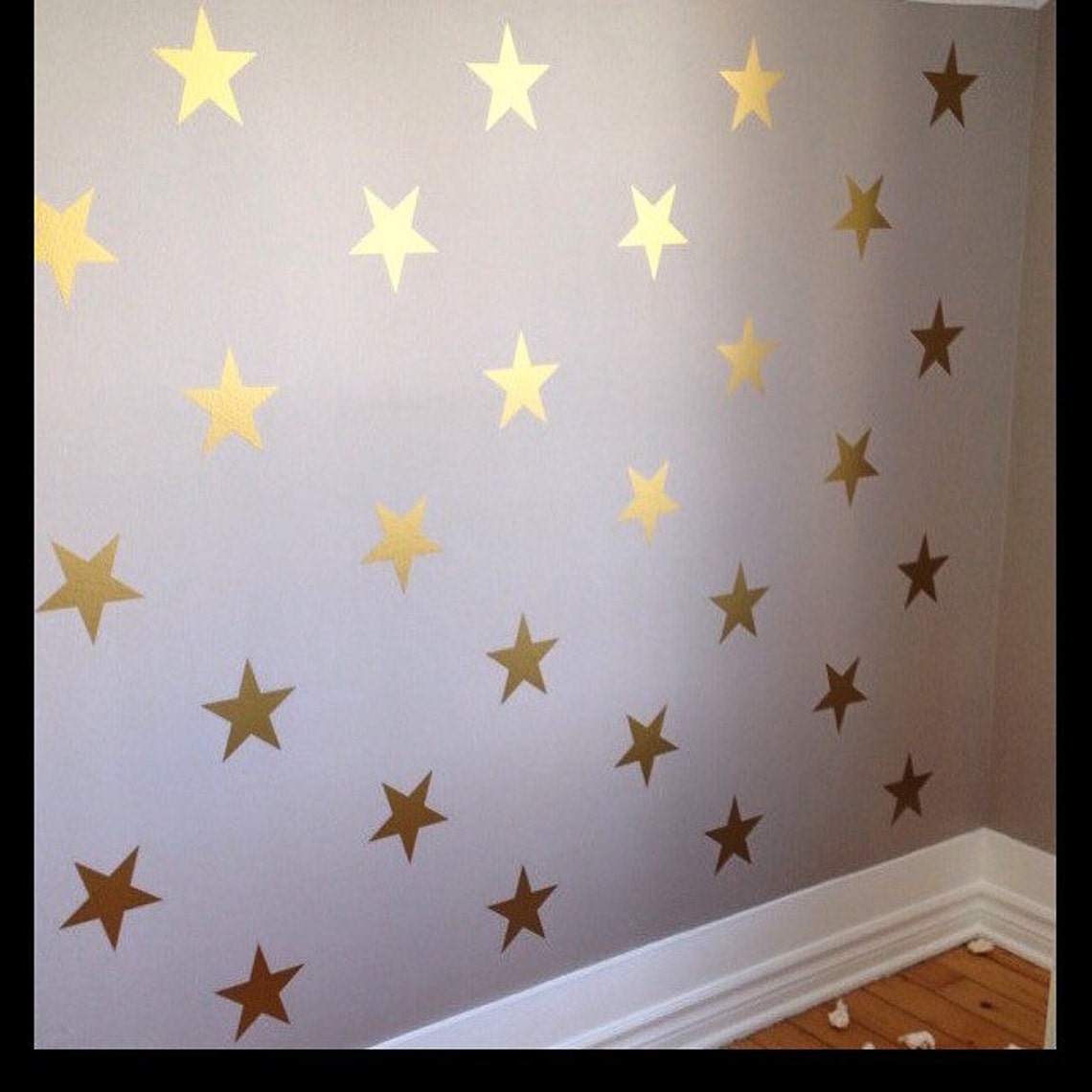 Star Wall Decals Vinyl Star Decals Nursery Bedroom Set of Star Etsy