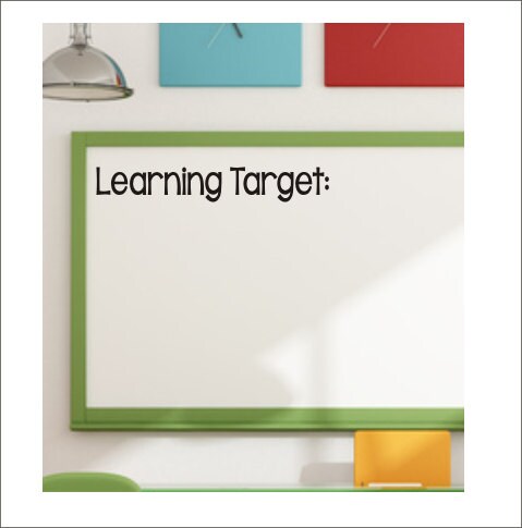 Learning Target Decal Classroom Vinyl Classroom Decor Teacher
