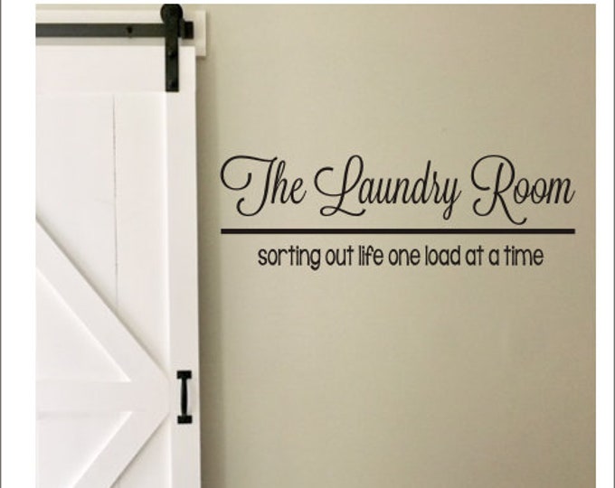 The Laundry Room Vinyl Wall Decal Large Vinyl Decor Laundry Housewares Home Decor Laundry Decal Laundry Room Decal Wall Decal Wall Decor