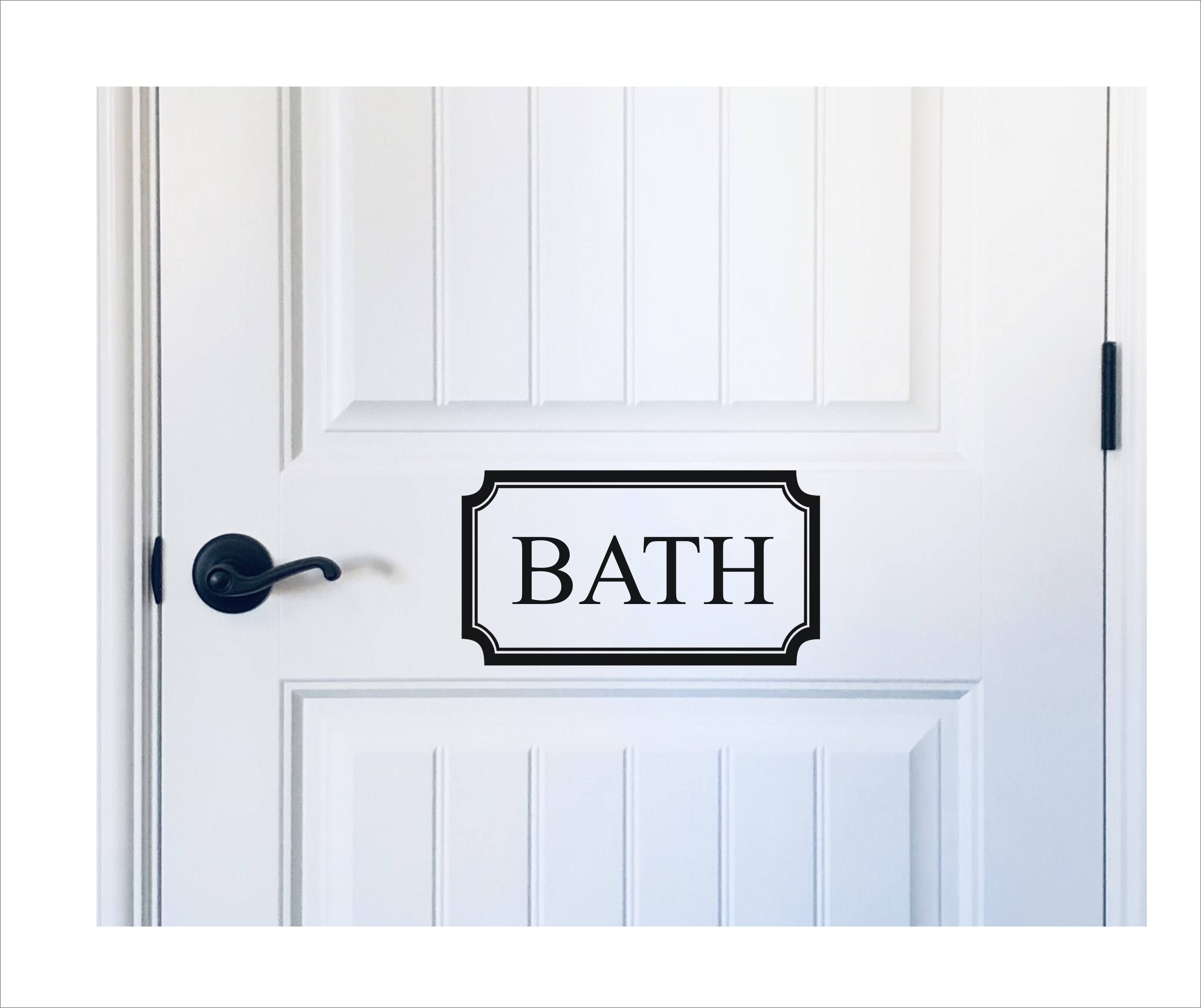 Bath Door Decal Farmhouse Style Decal for Bathroom Door or wall Bath in
