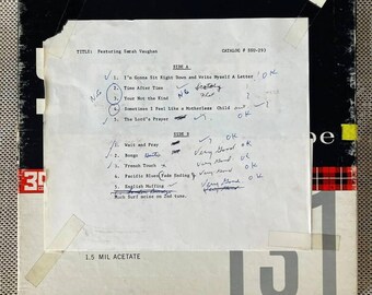 Sarah Vaughn Synthesized Stereo Reel To Reel Tape Jazz Recording. Good Sound Quality.