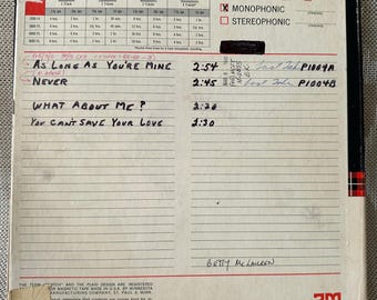 Bette McLaurin Jazz /R&B Reel To Reel Studio Master of 2 Vintage Singles