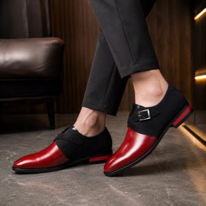 formal mens red dress shoes Oxfords main image 0