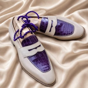purple and white mens dress shoes Purple White Men Shoes Dress