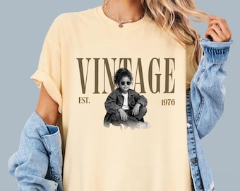 Vintage 1976 Retro T-Shirt: Custom Photo Birthday Squad Tee