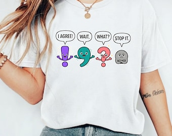 Funny Math Symbols T-Shirt: Agree, Wait, What, Stop It