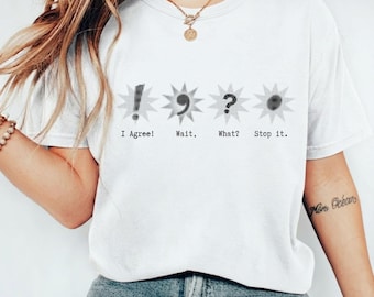 English teacher gift T-shirt, funny grammar shirt for book lovers