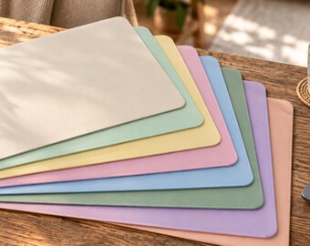 Pastel Desk Mat, Large Mouse Pad, Aesthetic Office Desk Pad, Non-Slip Mouse Mat, Gift for Her/Him, Personalized Mouse Pad