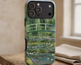 Claude Monet - Ponte su uno stagno di ninfee - Cover per telefono / Cover resistente per iPhone Pro, Samsung Galaxy, Google Pixel