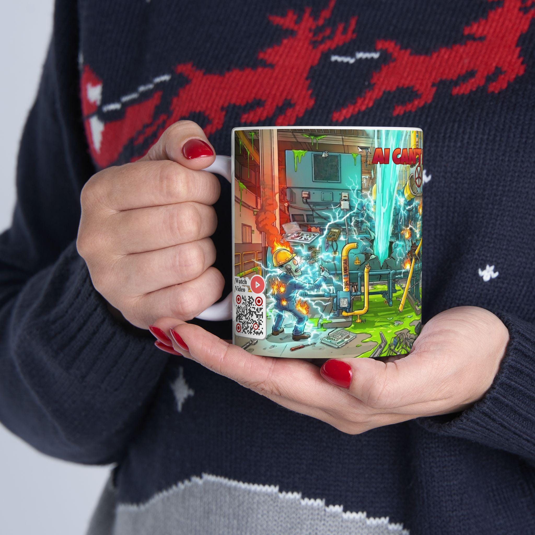 Everything is Fine! | Chaotic Factory Industrial Failure Coffee Mug ...