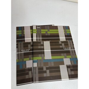 Vtg Mead Five Star Pocket Paper Folder Lot Of 2 Plaid School 80s Trapper Keeper