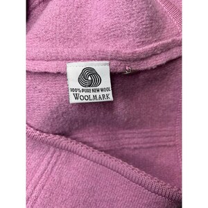 Cardigã Pendleton Feminino Tamanho M Rosa Excelente Lã Bordada Floral EUA imagem 5