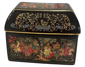 Caixa de lembrancinhas vintage da URSS, "A Princesa e o Príncipe Sapo", em porcelana, 1989, A8309