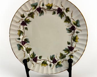 Vintage Royal Worcester Bacchanal White England Fine Bone China 10" Dinner Plate