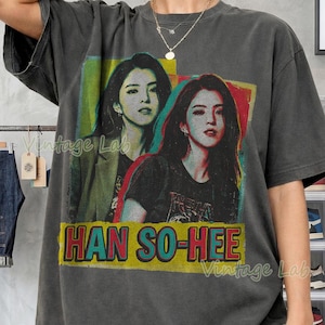 Han So-Hee Graphic Tee, Vintage Bootleg Portrait T-Shirt, 90er Jahre Film inspiriert Merch