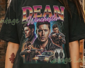 T-shirt graphique Dean Winchester, T-shirt portrait de Style vintage des années 90, Film Merch unisexe