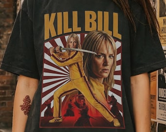 Chemise KILL BILL, t-shirt graphique bootleg vintage, t-shirt esthétique portrait rétro, t-shirt graphique de Style années 90, merch inspiré du film, t-shirts unisexes