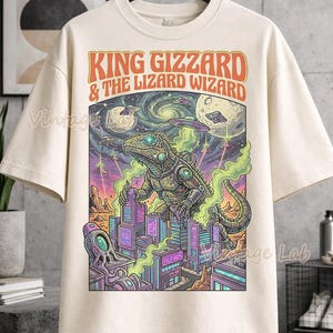 King Gizzard Retro Graphic Tee, 90-talsinspirerad rockbandströja