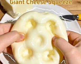 Ultra-Realistic Cheese Squishy in 6cm and 7cm Sizes – Slow Rise, Deep Squeeze Fun for Stress Relief