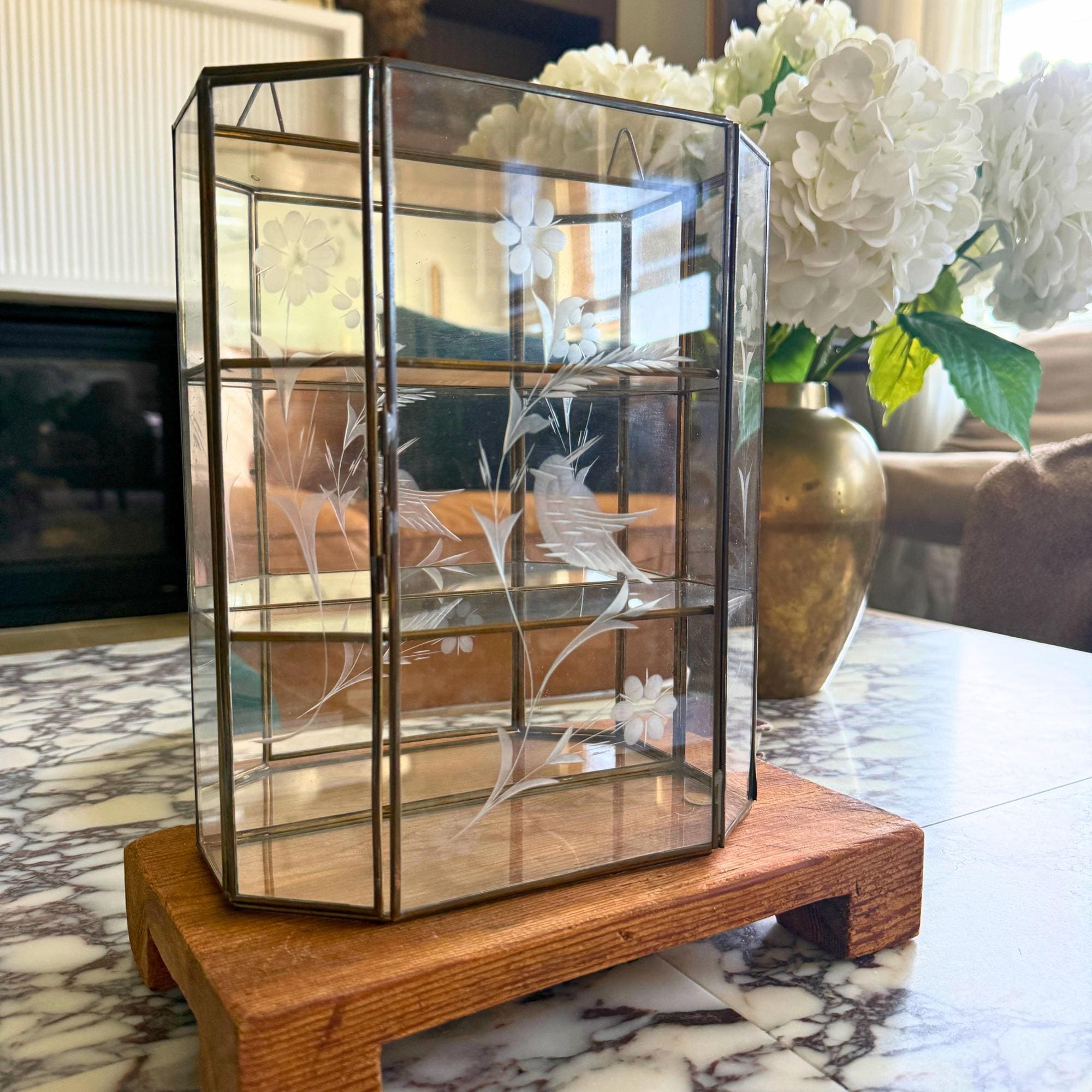 Antique Glass Display Case - Etsy