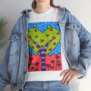 Love Tree Pop Art T-Shirt - Original Artwork by Priscilla Seabra
