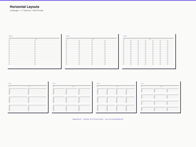 Blank Checkbox Collection — 16 Printable Checklist Layouts | US Letter ...