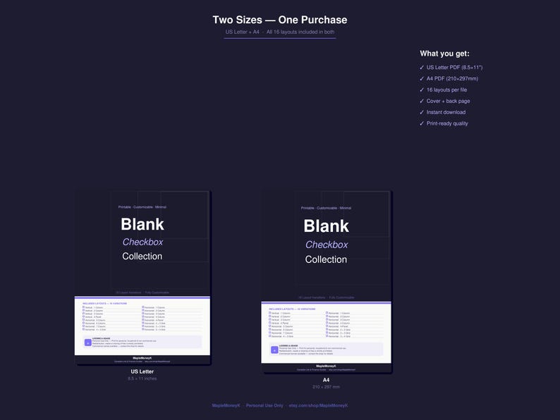 Blank Checkbox Collection — 16 Printable Checklist Layouts | US Letter ...