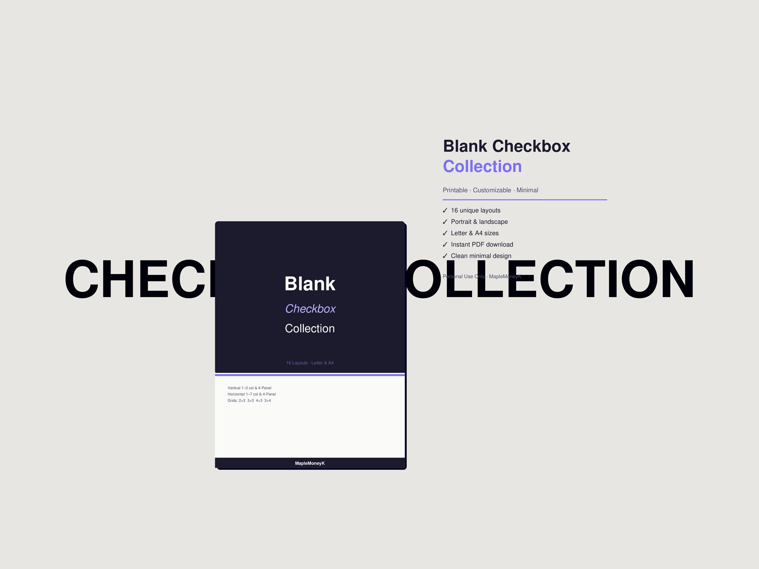 Blank Checkbox Collection — 16 Printable Checklist Layouts | US Letter ...