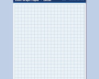 Blue_Collection - Printable Graph Paper Collection  | 5 Grid Sizes | 8 Paper Sizes | Instant Download PDF