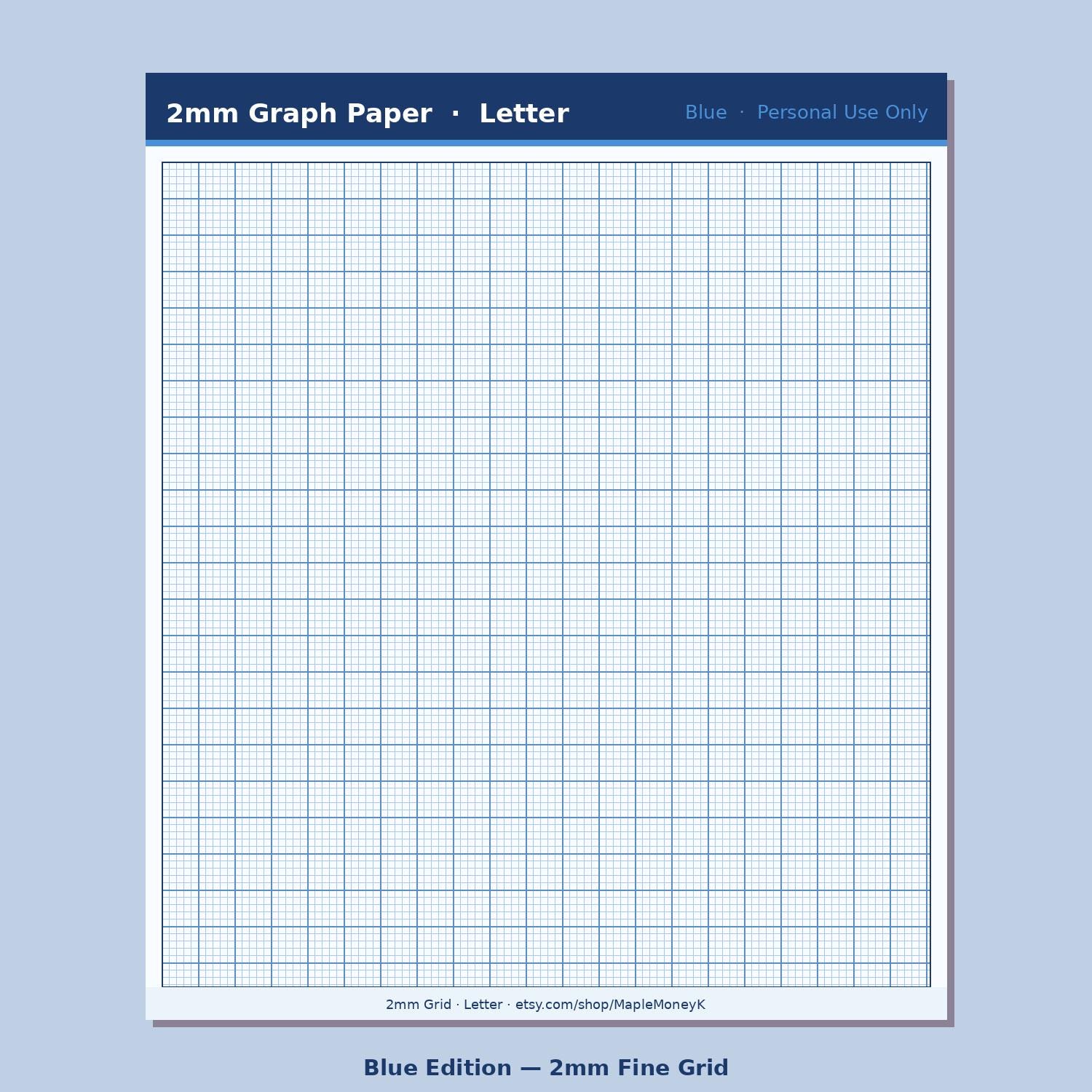 Blue_collection - Printable Graph Paper Collection | 5 Grid Sizes | 8 ...