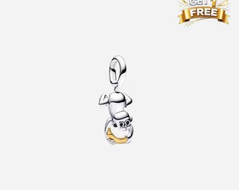 Silver Monkey Dangle Charm, Charm For Bracelet Or Necklace, Gift For Her Him, Christmas Birthday Gift Charms