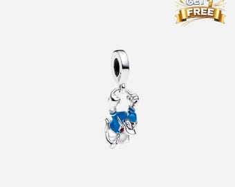 Silver Disney Donald Duck Dangle, Charm For Bracelet Or Necklace, Gift For Her Him, Christmas Birthday Gift Charms
