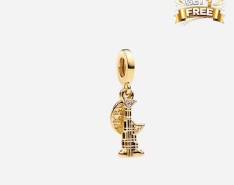 14K Gold Plated Burj Khalifa Dangle Charm, Charm For Bracelet Or Necklace, Gift For Her Him, Christmas Birthday Gift Charm