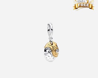 14K Gold Plated Disney Moana And Ariel Shine Dangle Charm, Charm For Bracelet Or Necklace, Gift For Her Him, Christmas Birthday Gift Charms