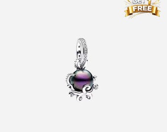 Silver Disney The Little Mermaid Ursula Dangle Charm, Charm For Bracelet Or Necklace, Gift For Her Him, Christmas Birthday Gift Charms