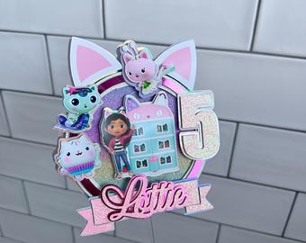 Personalised Gabby dollhouse cake Topper