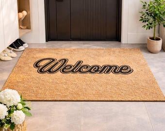 Welcome Doormat, Decorative Entryway Rug, Modern Cozy Home Decor