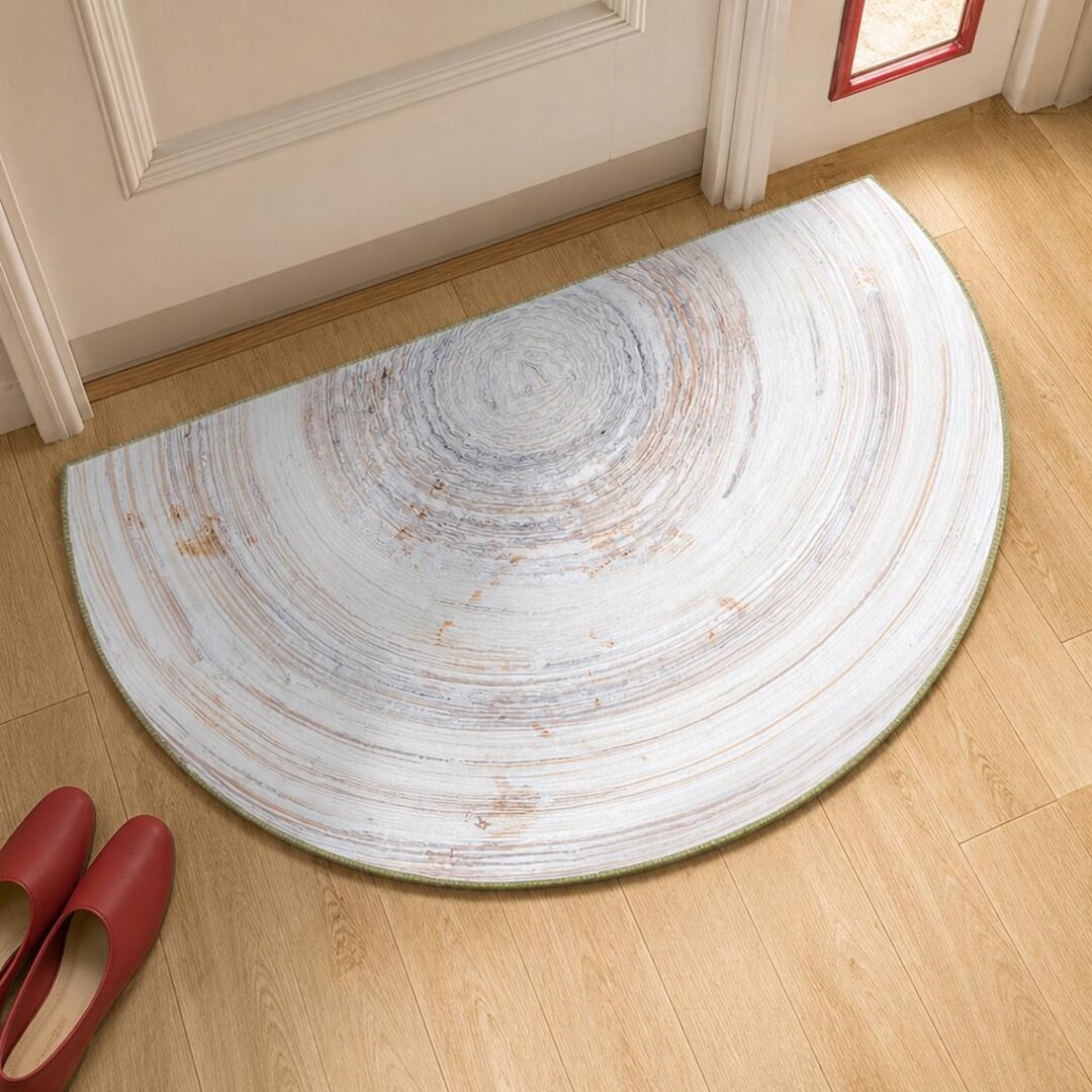 Half Rugs Half Round Rug Wood Grain Pattern, Semicircle Entryway Mat, Door Mat ...