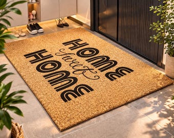 Felpudo "Hogar dulce hogar", felpudo de bienvenida moderno, alfombra de entrada, regalo de inauguración de casa