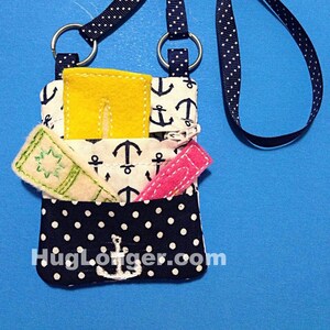 ITH 18 Zoll Doll Zip Geldbörse HL2062 Stickdatei Messenger Tasche und Zubehör